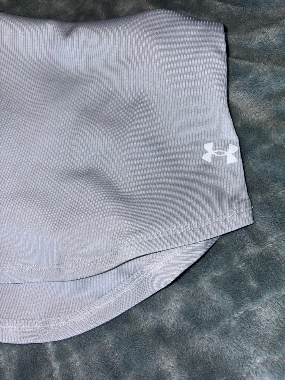 Under Armour Light Blue Ribbed Racerback Tank - Picture 3 of 3